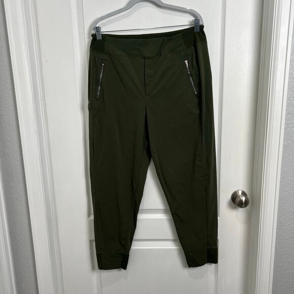 Athleta Trekkie Relaxed Mid Rise Jogger Aspen Olive Women's Size 14 - Picture 2 of 9